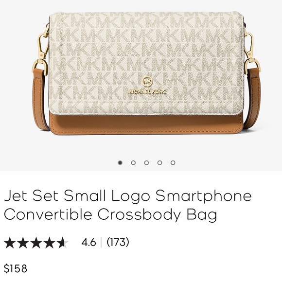 Michael Kors Jet Set Small Logo Smartphone Convertible Crossbody Bag, BNWT - Picture 3 of 7